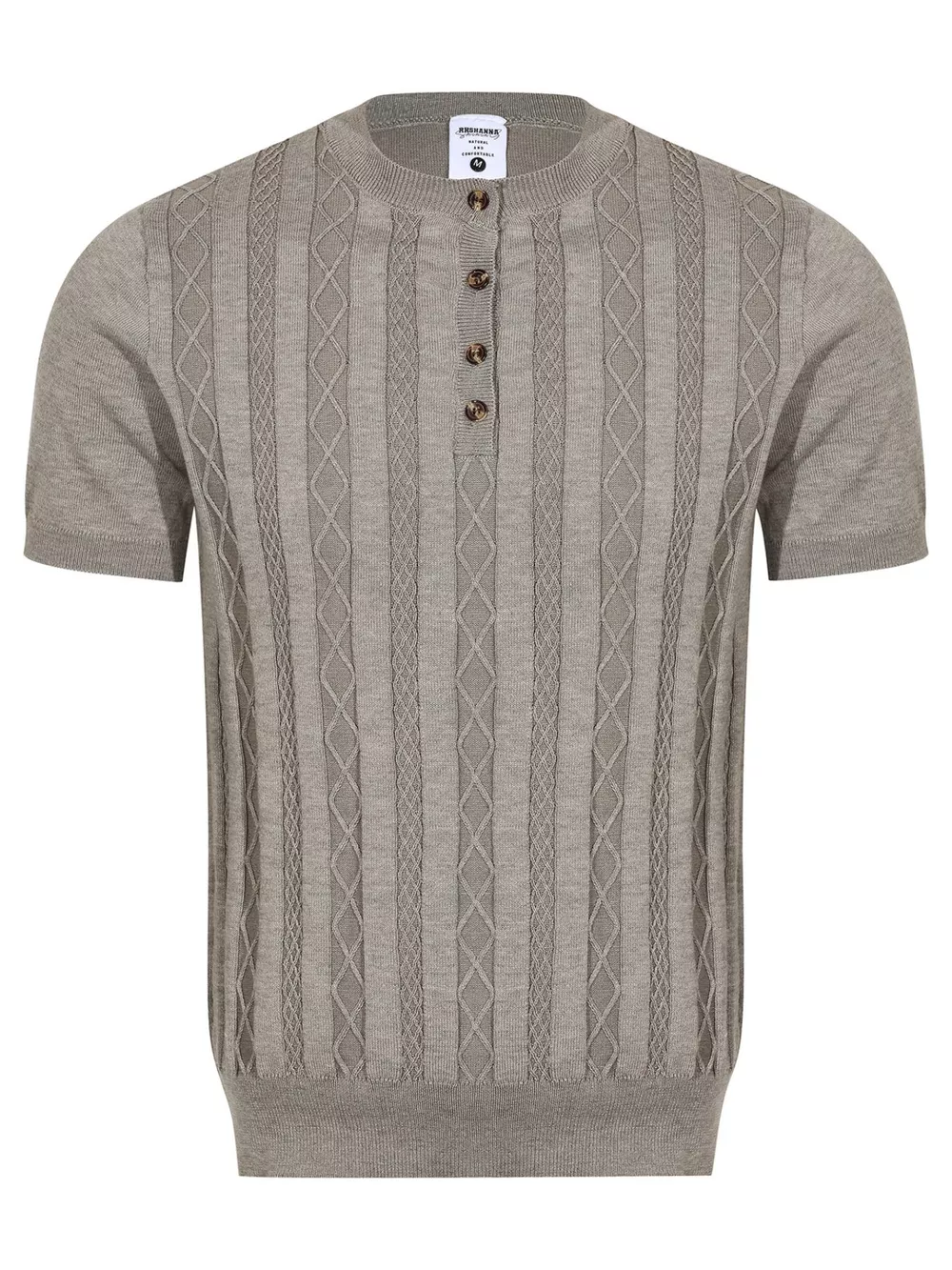 Men's Cable Knit Short Sleeve Knit Top, image 10