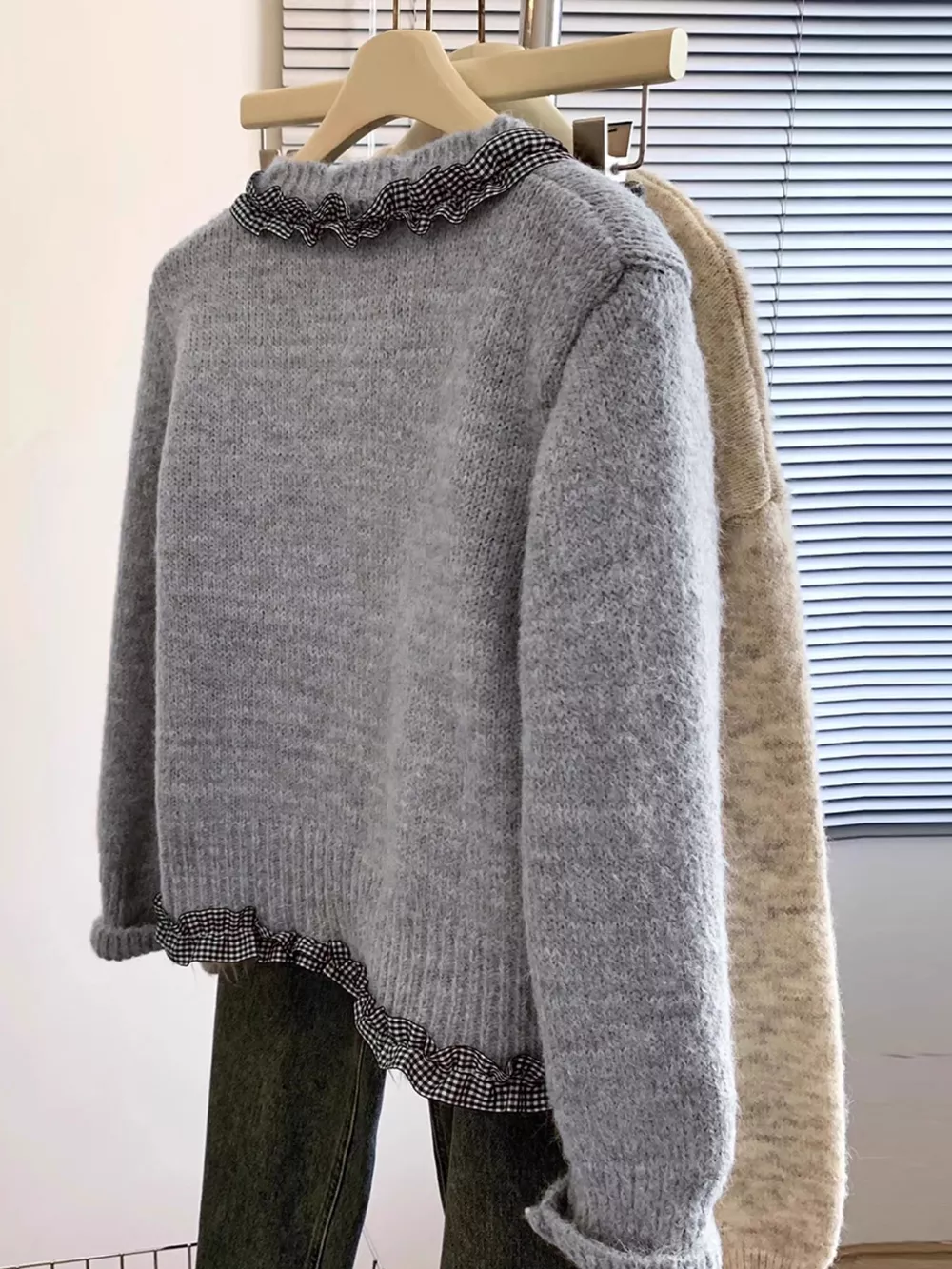 Ruffle Trim Button Up Cardigan, image 2