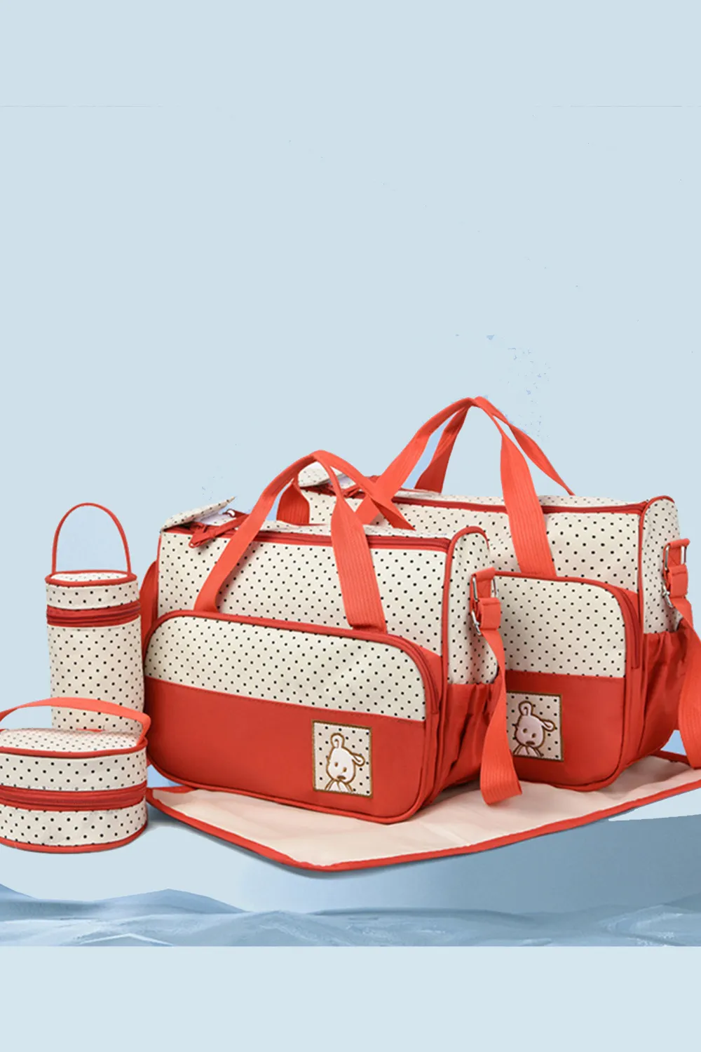 Oxford Cloth Contrast 4 Piece Bag Set, image 6