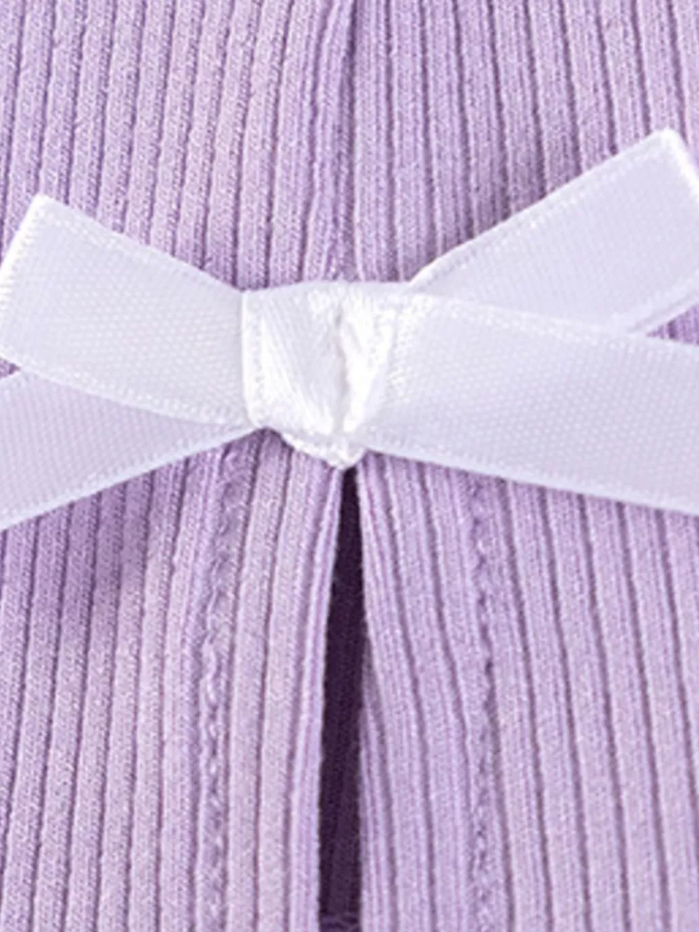 Children's Striped Ruffle Collar Top and Bow Flare Pants Set, image 6
