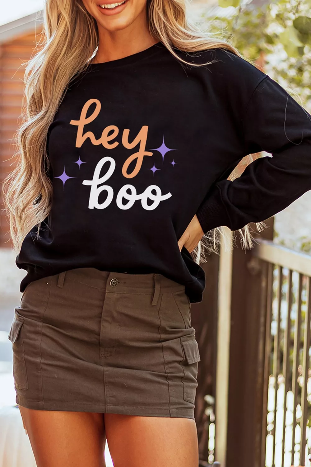 Hey Boo Halloween Sweatshirt, image 6