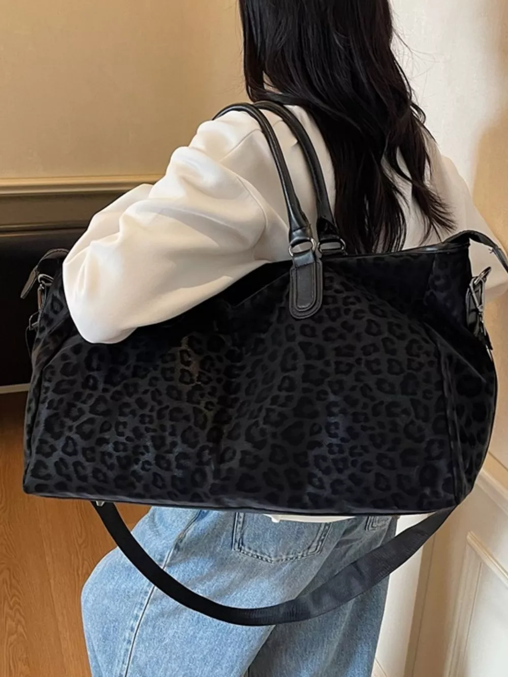 Leopard Print Travel Bag, image 6