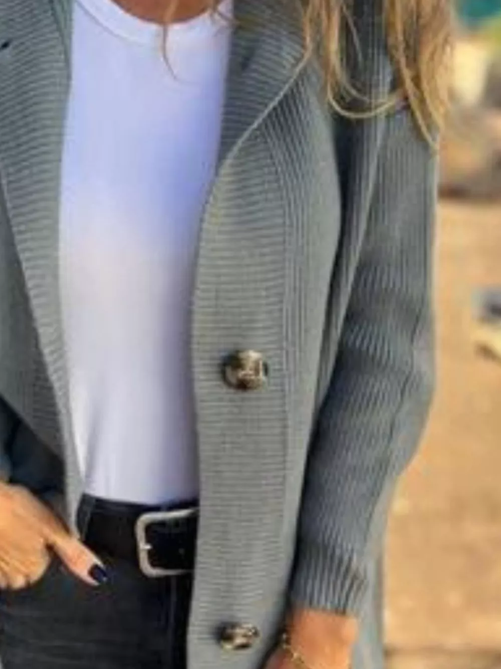 Full Size Button-Down Hooded Cardigan Plus Size, image 9