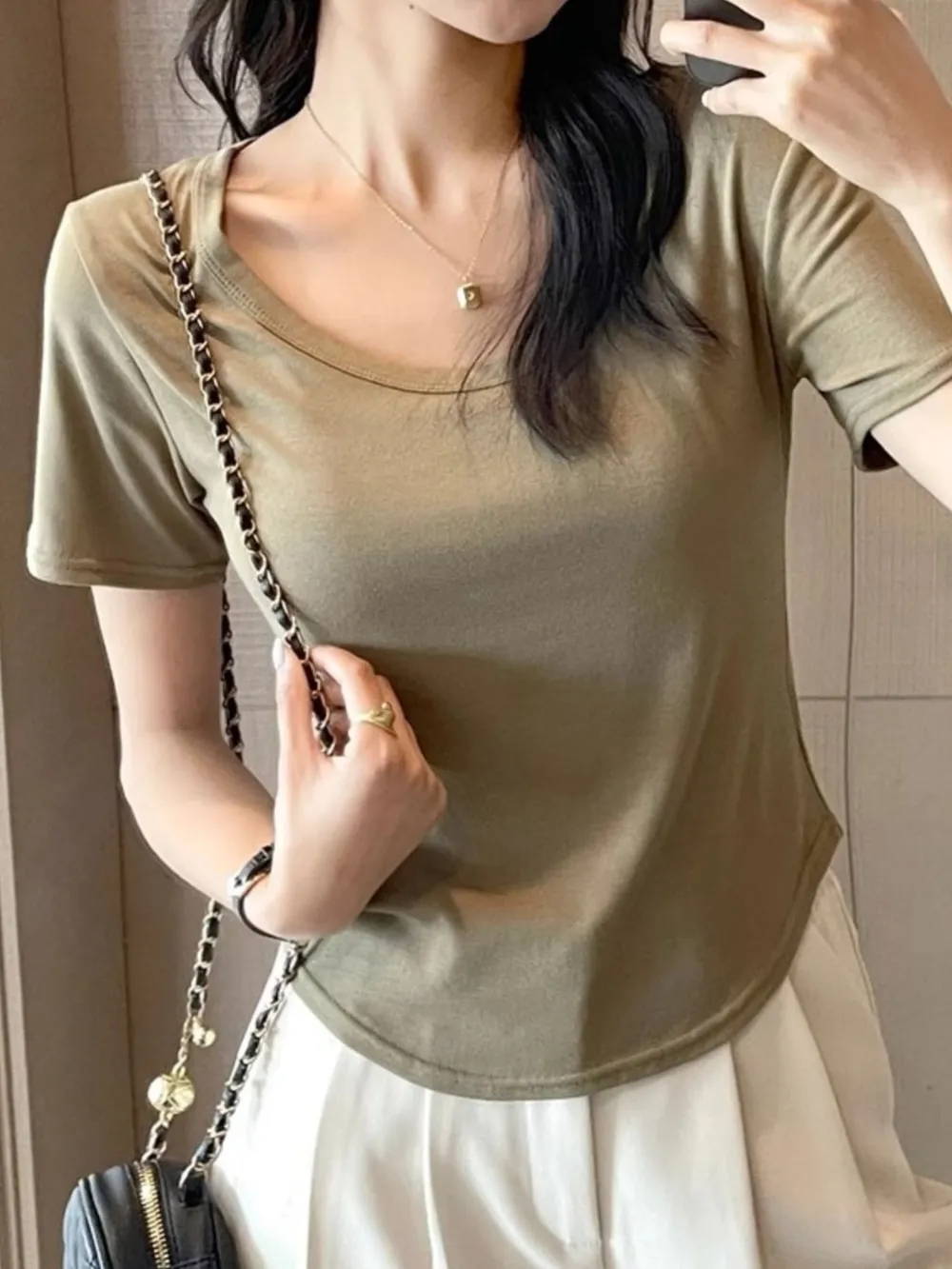 Plus Size Round Neck Short Sleeve T-Shirt, image 8
