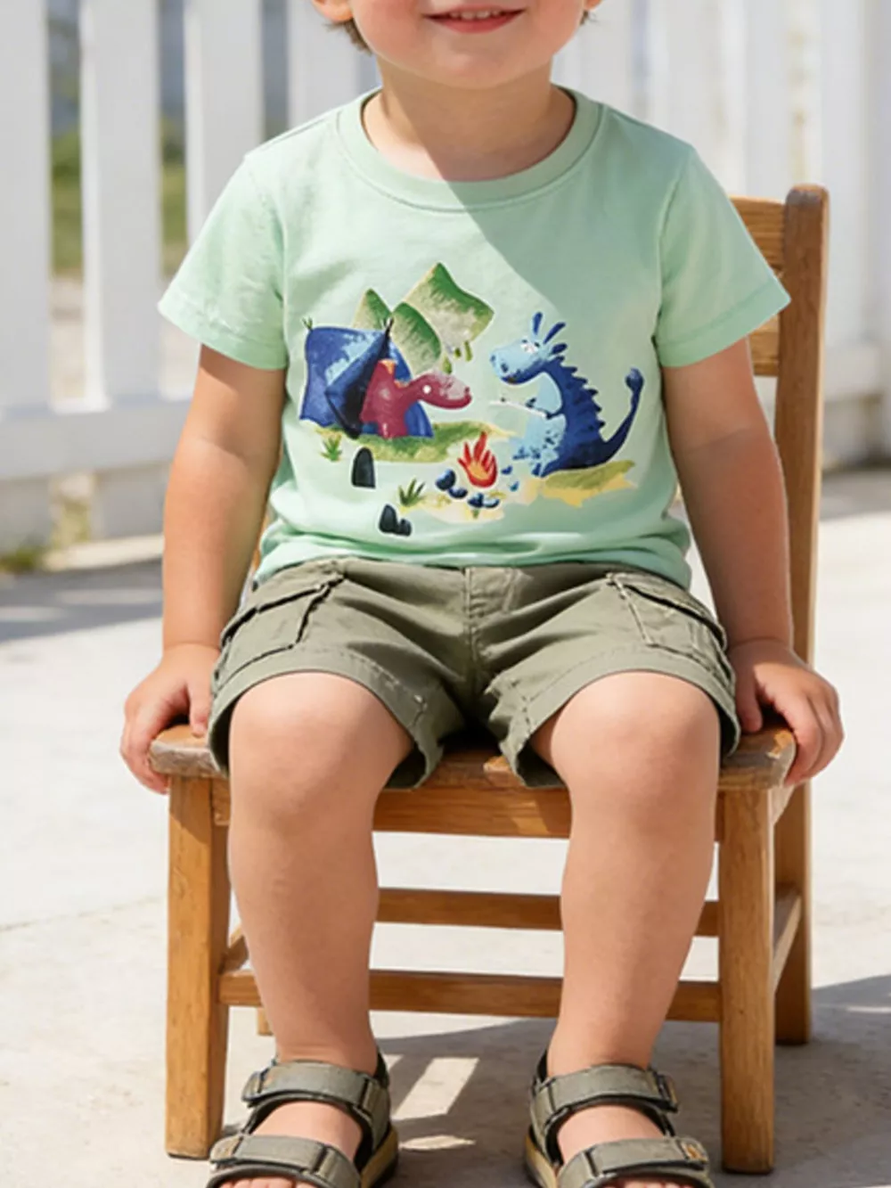 Children's Animal Graphic Short Sleeve T-Shirt, image 2