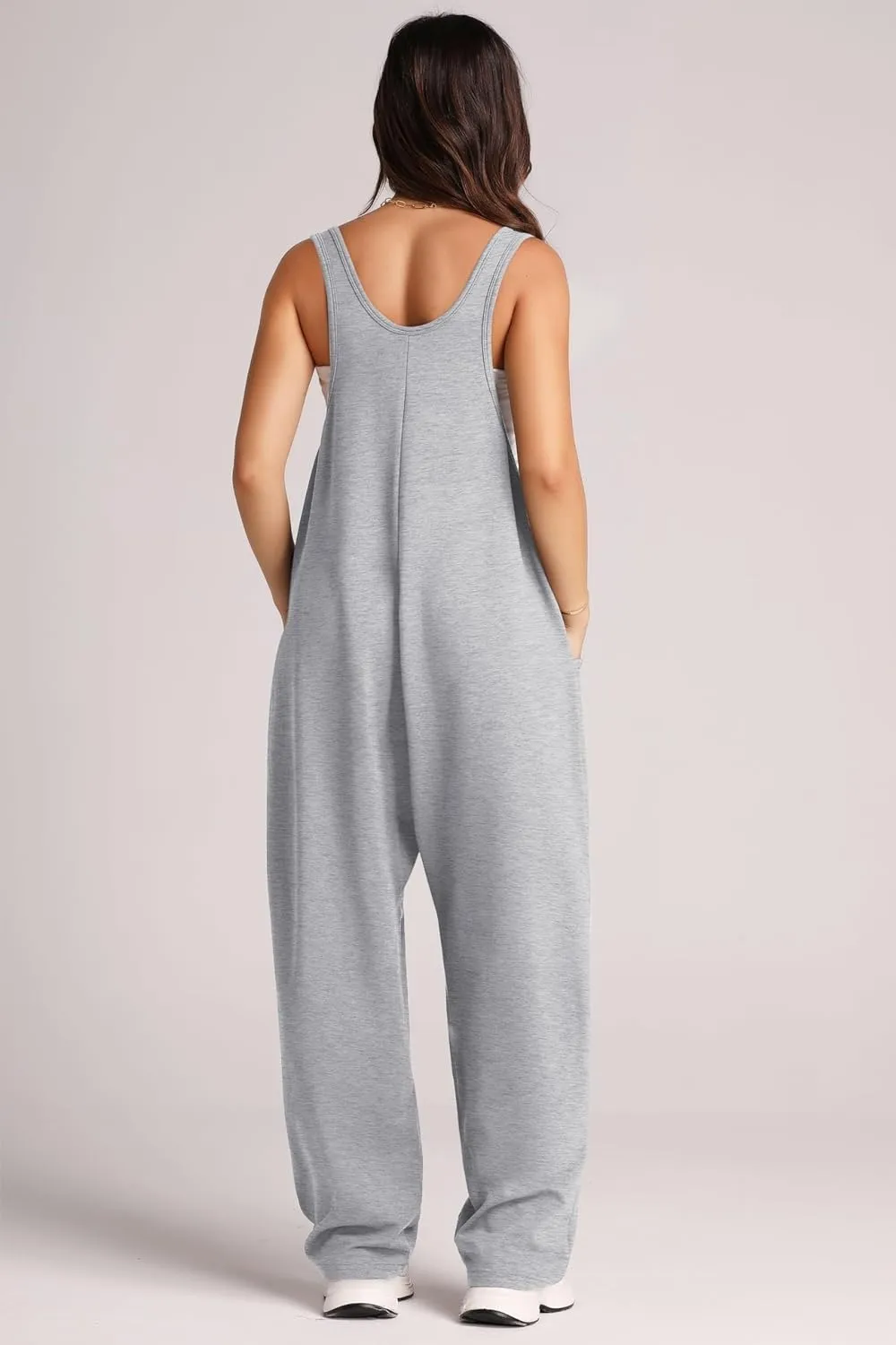 Wide Strap Jumpsuit with Pockets, image 17
