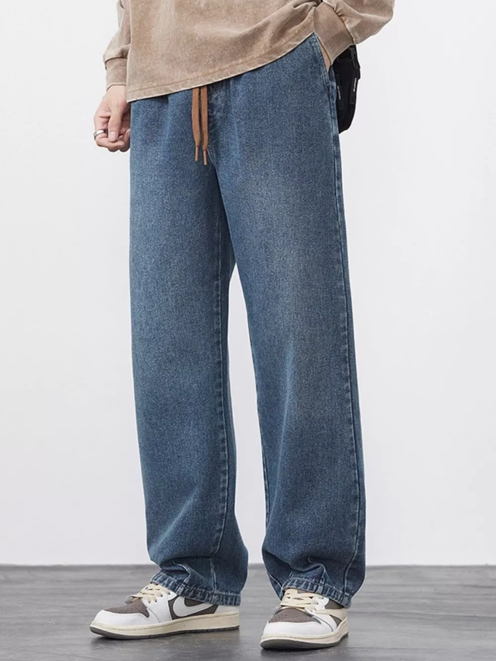 Men's Plus Size Wide Leg Jeans, image 6