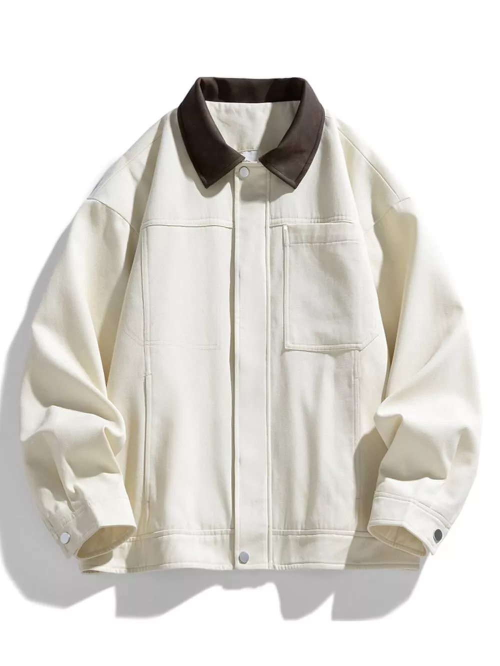 Men's Plus Size Snap Down Long Sleeve Jacket, image 7