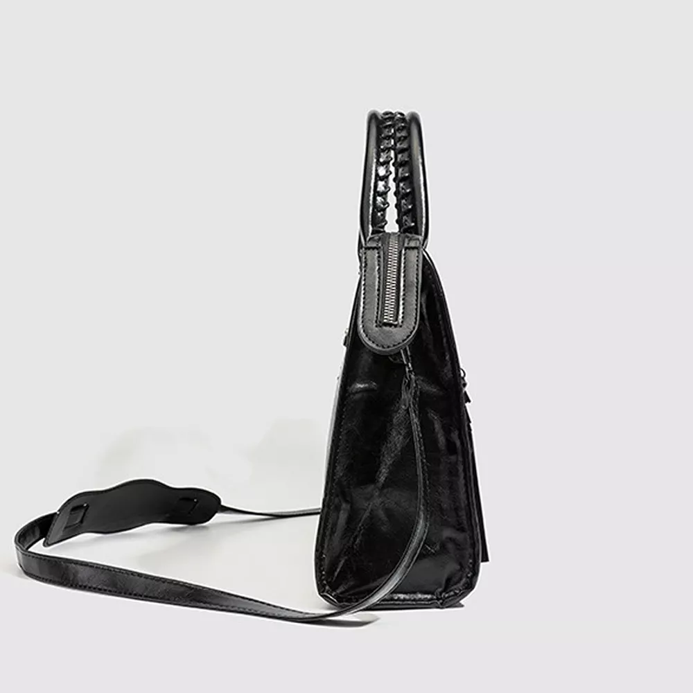 PU Leather Handbag with Top Handle, image 8
