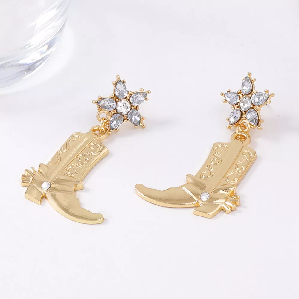 Western Style Boot Dangle Earrings, image 2