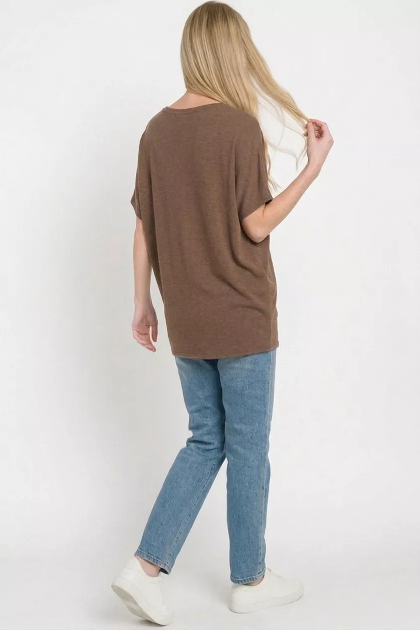 Hacci Dolman Sleeve Boat Neck Top, image 3
