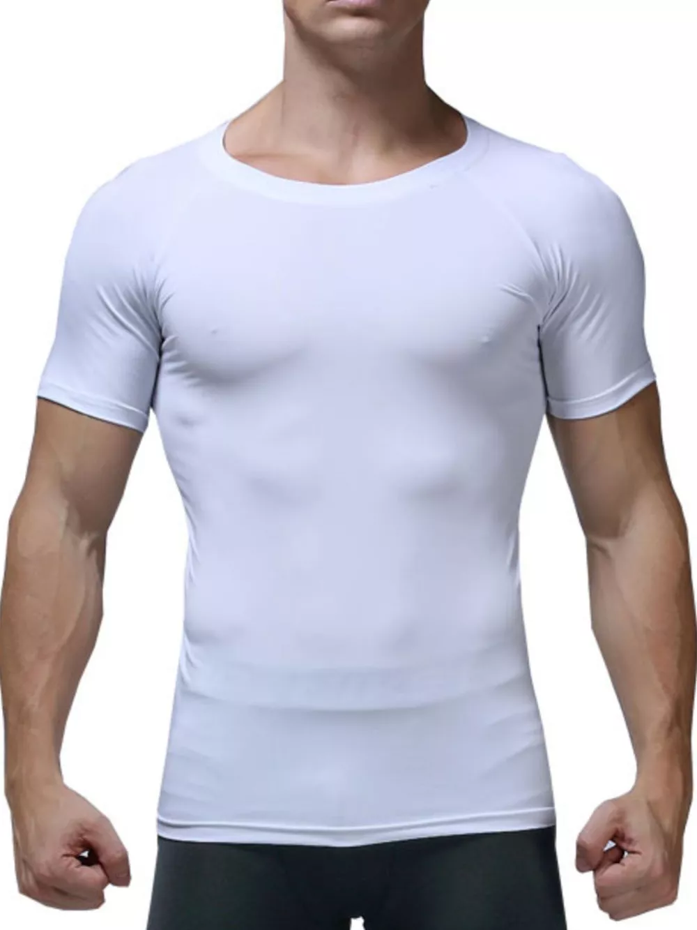 Men's Full Size Round Neck Short Sleeve Active T-Shirt Plus Size, image 5