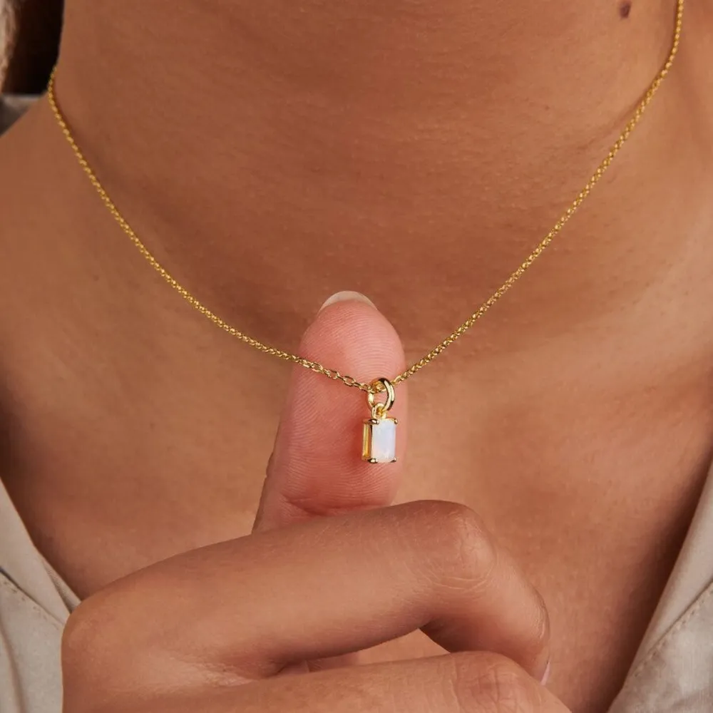 Titanium Steel Inlaid Zircon Pendant Necklace, image 6