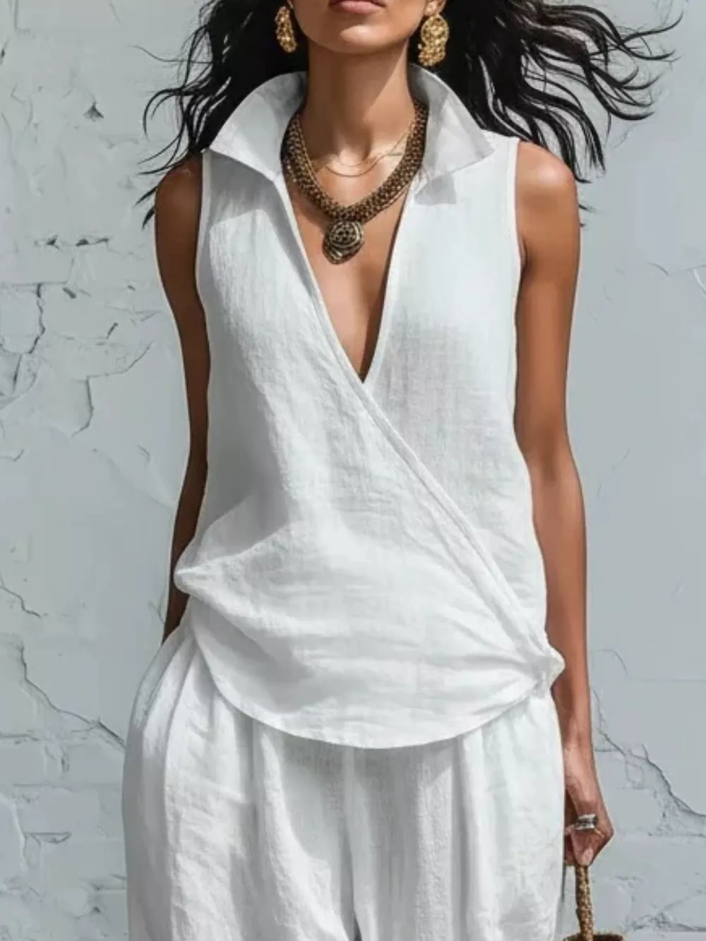 Full Size Sleeveless Top and Pants Two-Piece Set Plus Size, image 8
