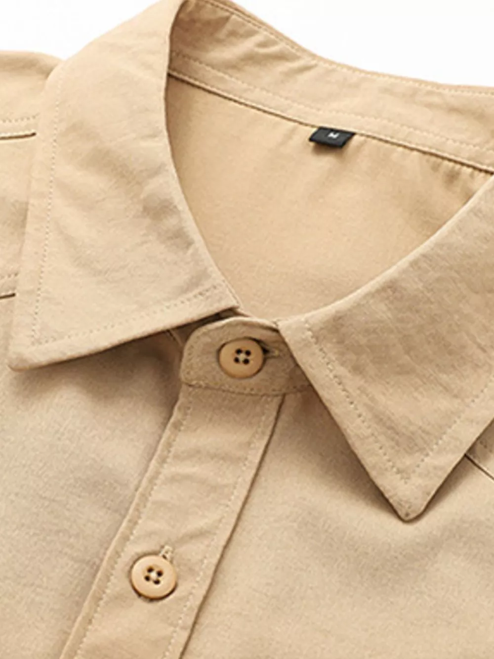 Men's Solid Color Long Sleeve Button-Up Shirt, image 8