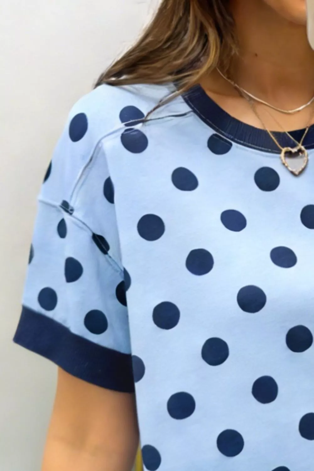 Polka Dot Round Neck Sweater, image 2
