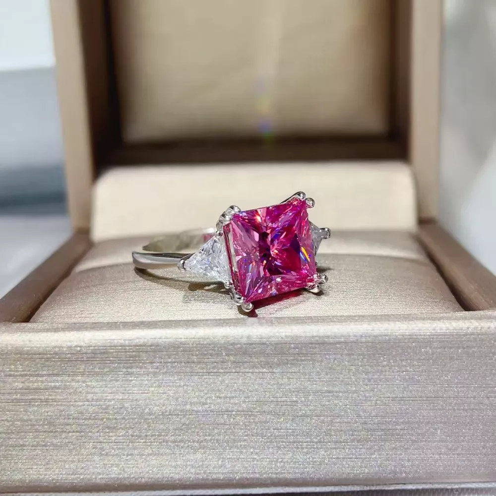 5 Carat Moissanite 925 Sterling Silver Ring, image 2