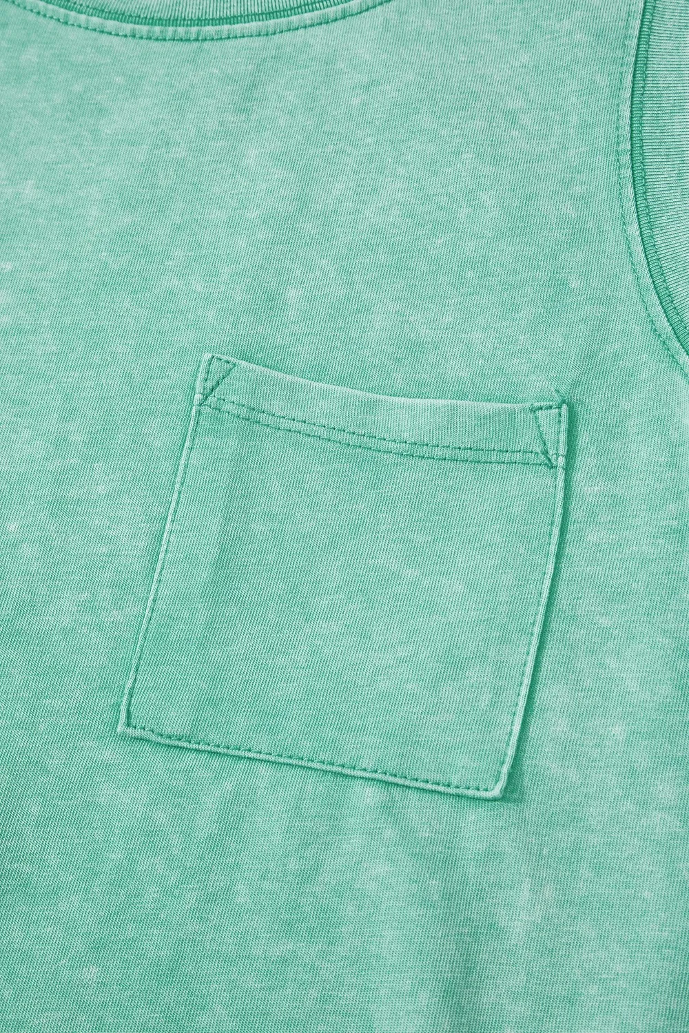 Round Neck Tank with Chest Pocket, image 2