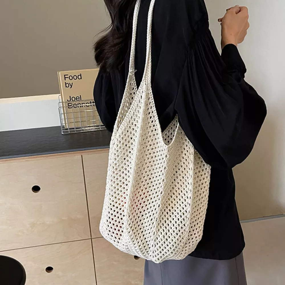 Crochet Knit Shoulder Bag, image 6