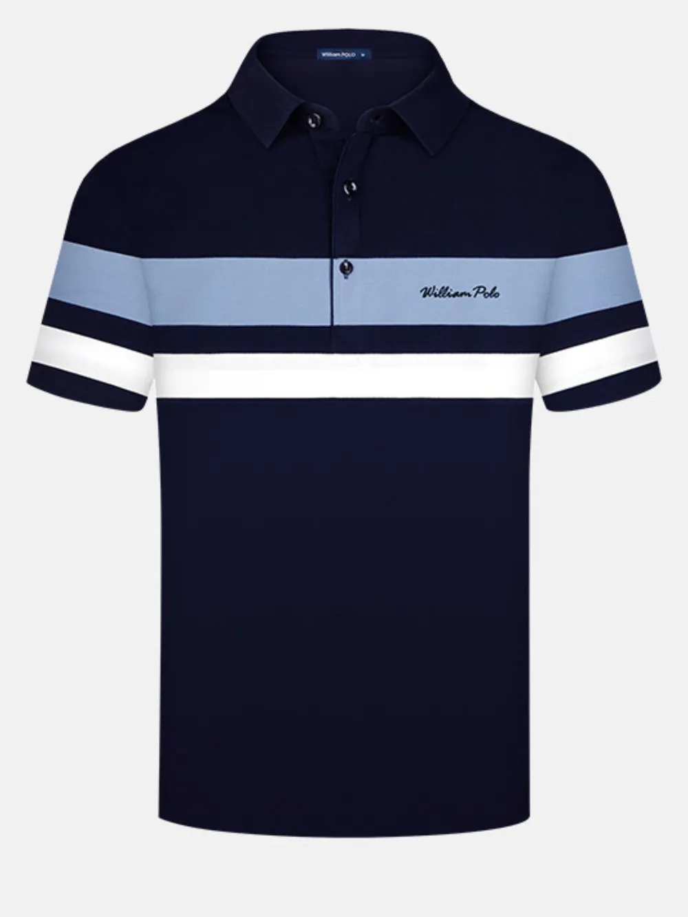 Men's Plus Size Classic Color Block Short Sleeve Polo Shirt, image 4