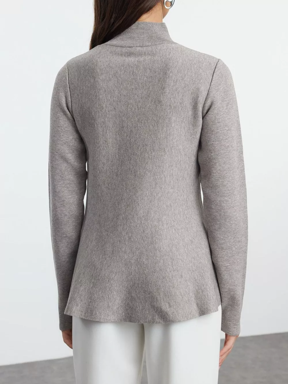Mock Neck Long Sleeve Sweater, image 3