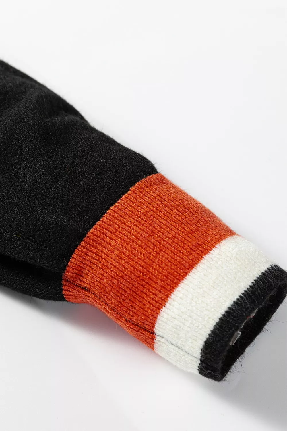 Contrast Striped Trim V Neck Varsity Sweater, image 3