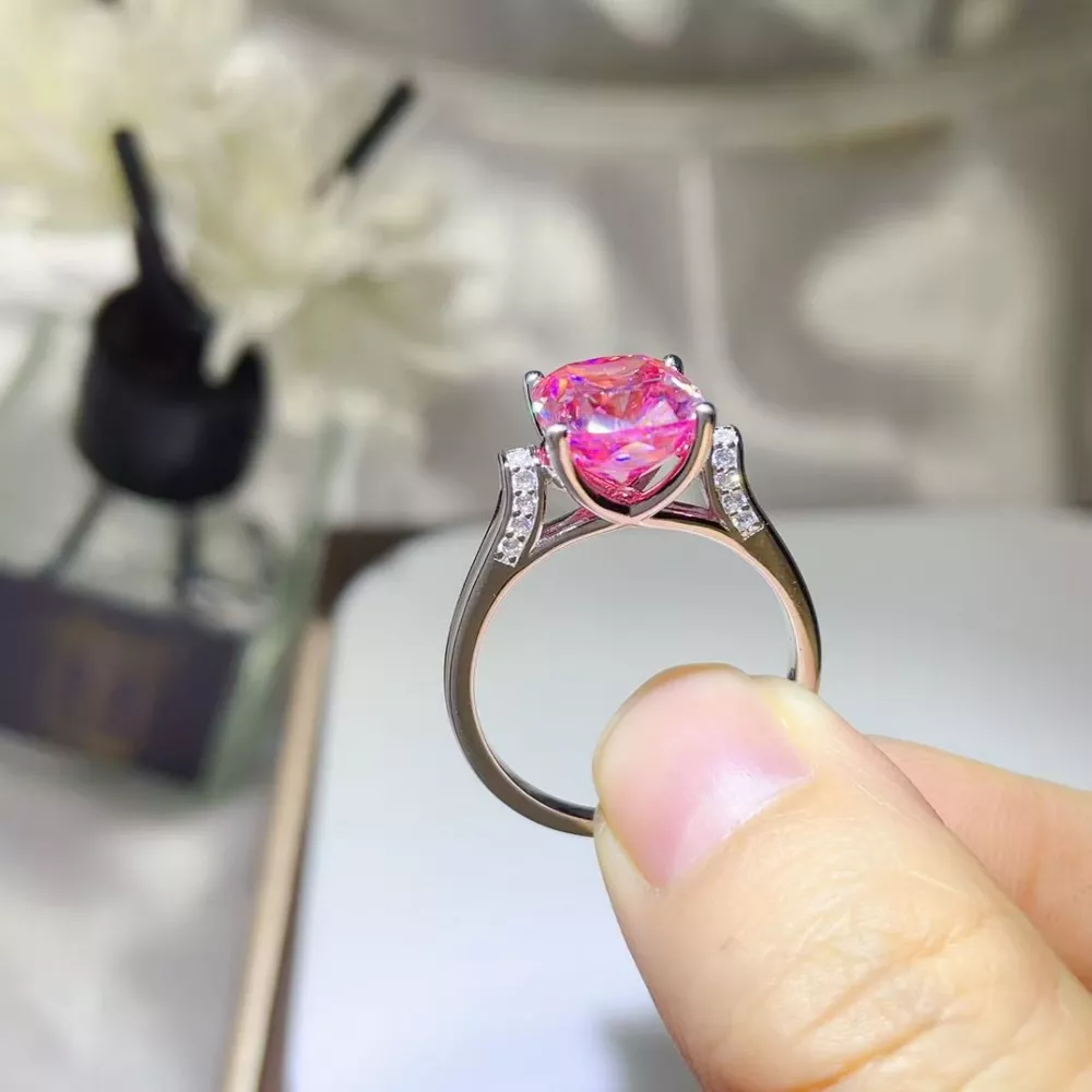 5 Carat Moissanite 925 Sterling Silver Ring, image 5