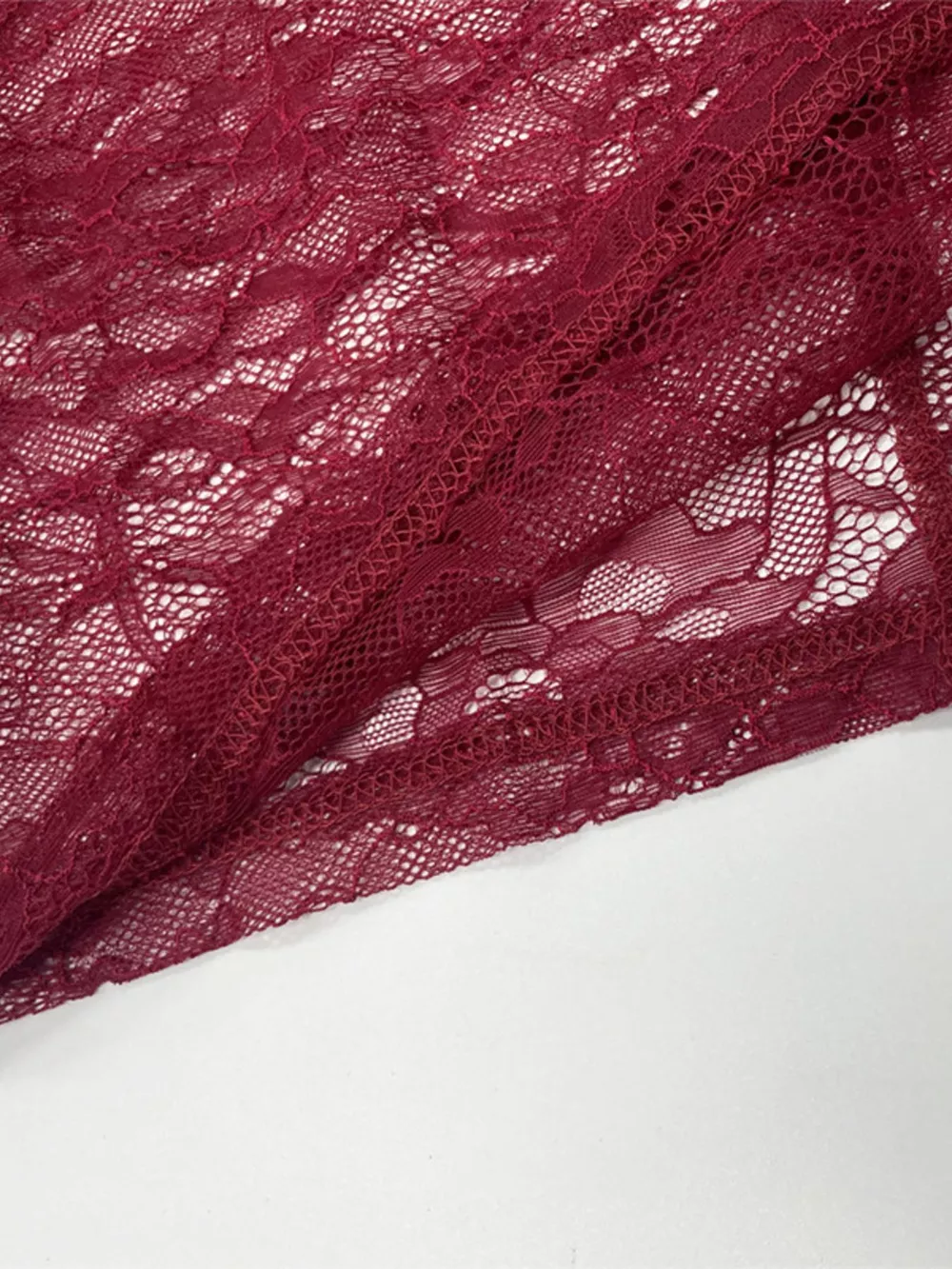 Lace Sheer Mock Neck Long Sleeve Maxi Dress, image 22