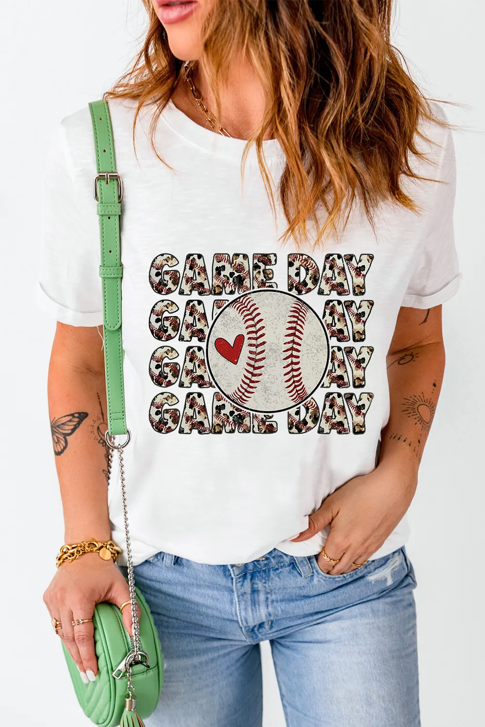 GAME DAY Round Neck Short Sleeve T-Shirt, image 2