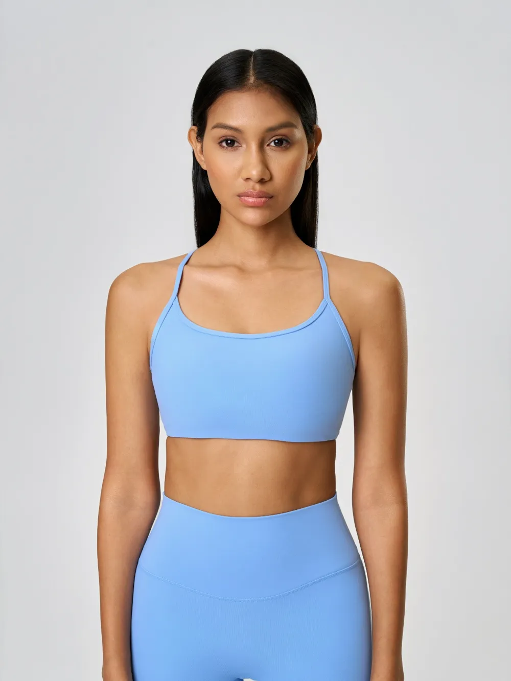 Crisscross Back Scoop Neck Active Cami with Detachable Chest Pads, image 2
