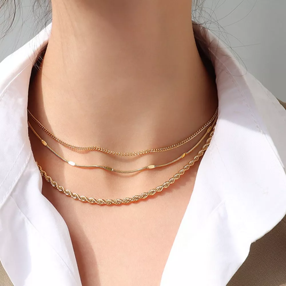 Titanium Steel Chain Necklace, image 2