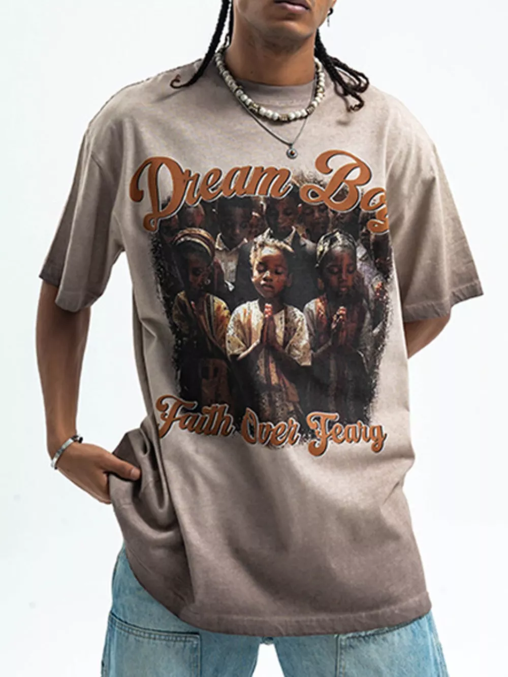 Men's Graphic Round Neck Short Sleeve T-Shirt