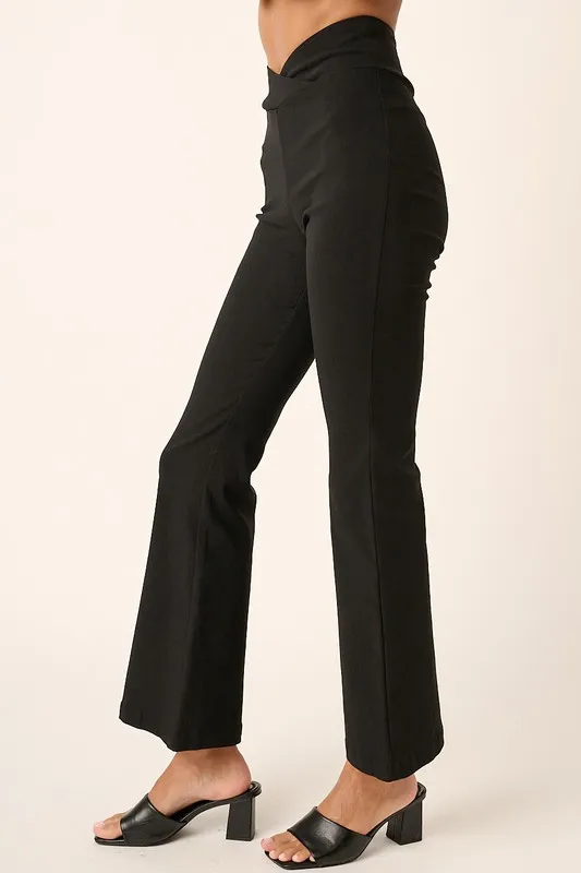 Surplice V Waist Flare Pants, image 3