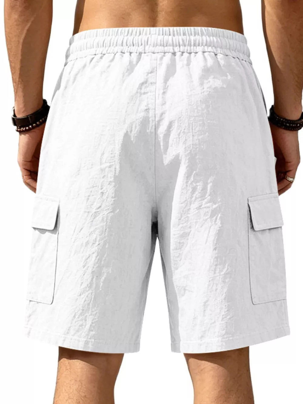 Men's Plus Size Casual Cargo Shorts with Drawstring Waist, image 19