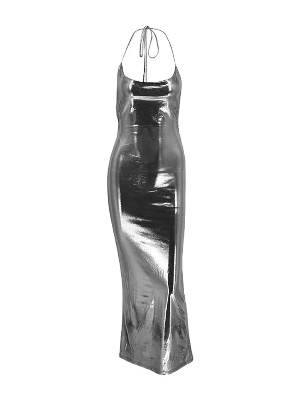 Ruched Halter Neck Maxi Dress, image 19
