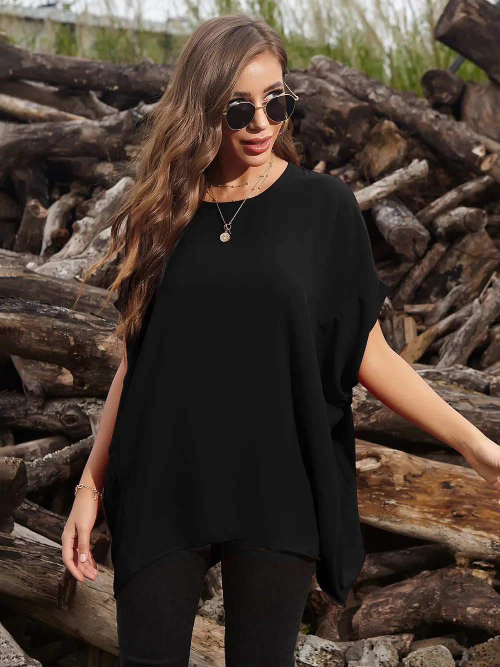 Round Neck Short Sleeve T-Shirt, image 2