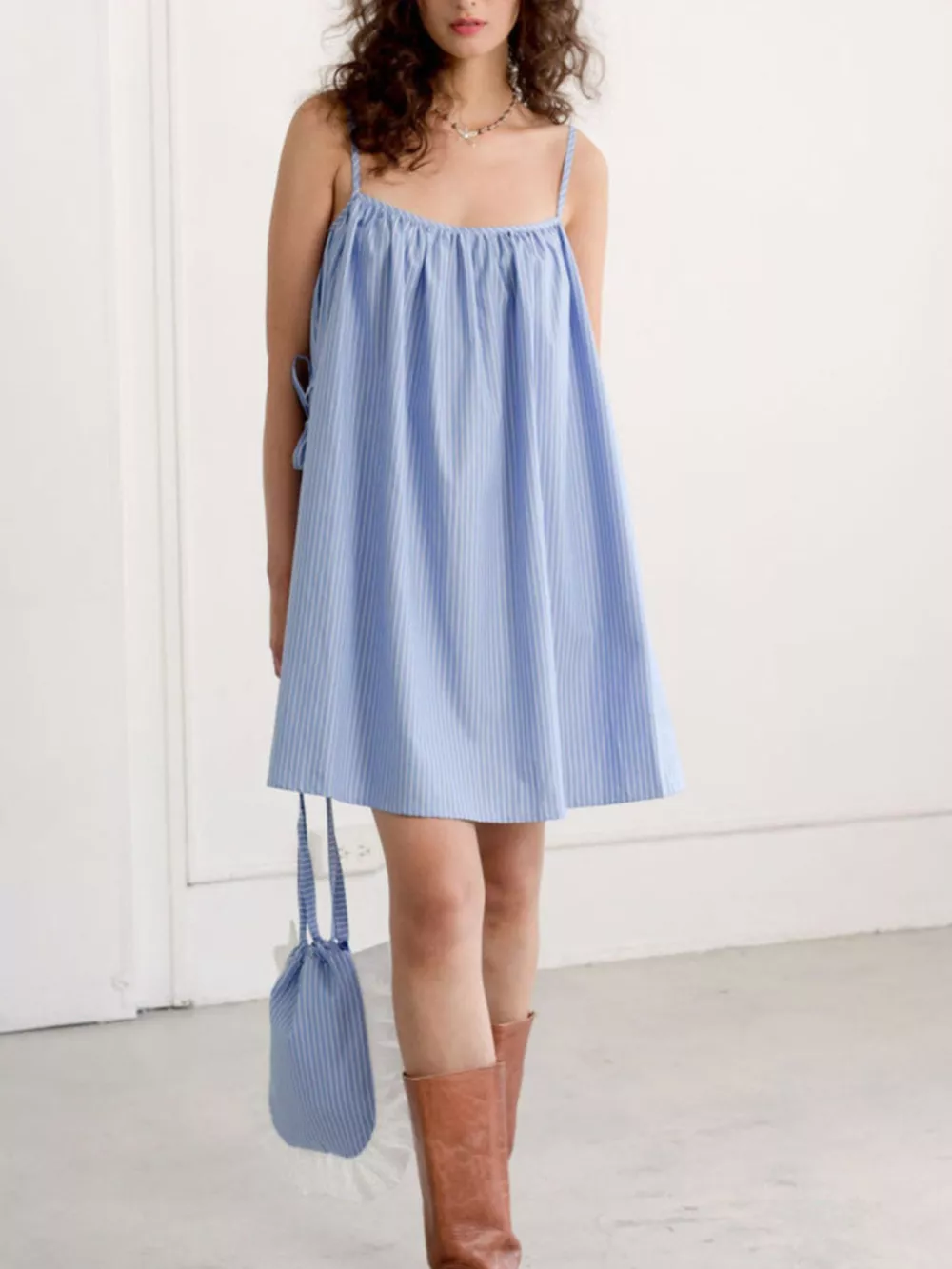 Polka Dot Spaghetti Strap Mini Dress, image 9