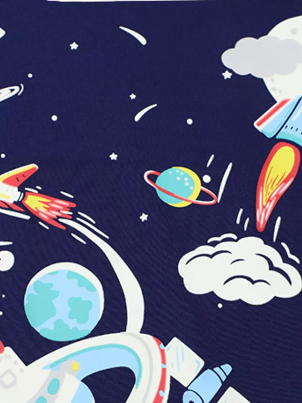 Children's Space Adventure Graphic Round Neck T-Shirt, image 2