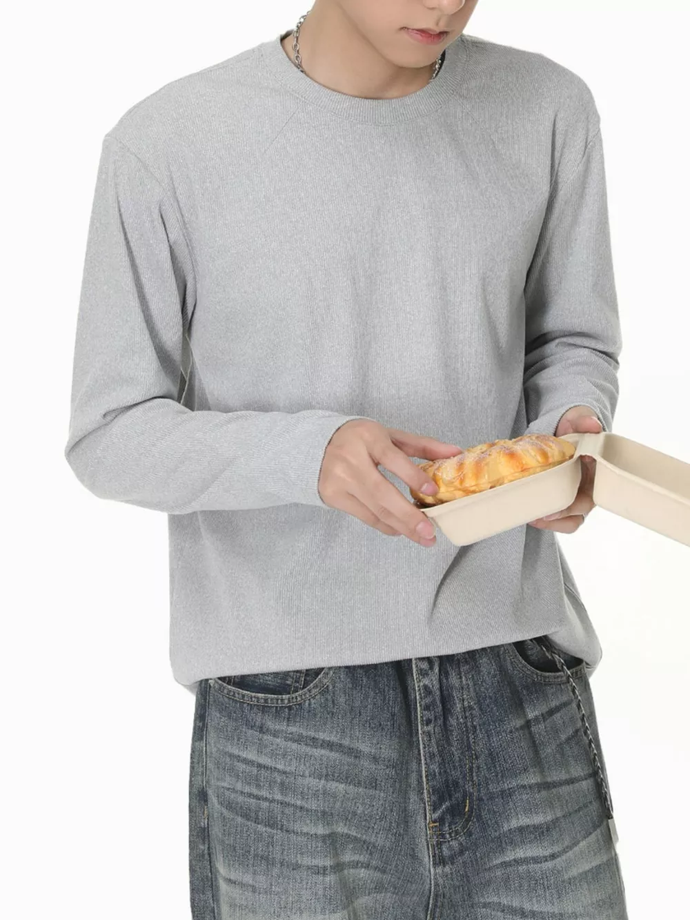 Men's Long-Sleeve Crew Neck T-Shirt, image 4