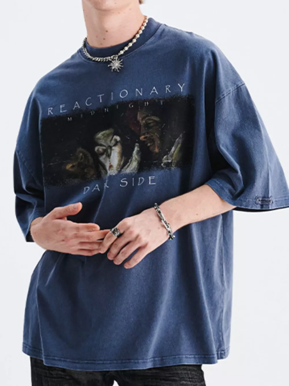 Men's Graphic Round Neck Short Sleeve T-Shirt, image 2