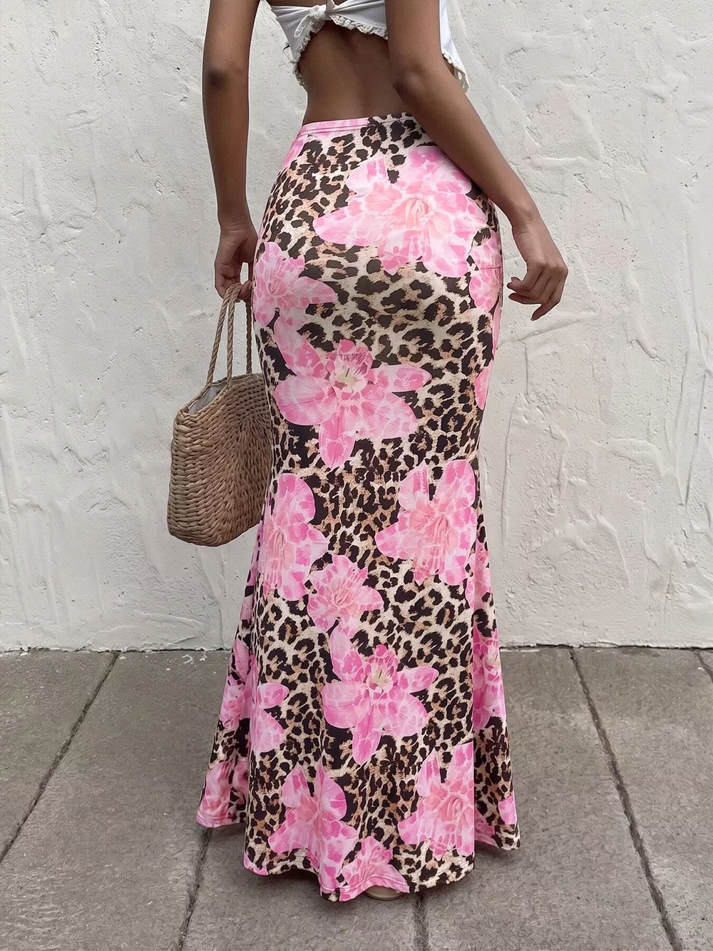 Leopard Print Bodycon Maxi Skirt, image 6