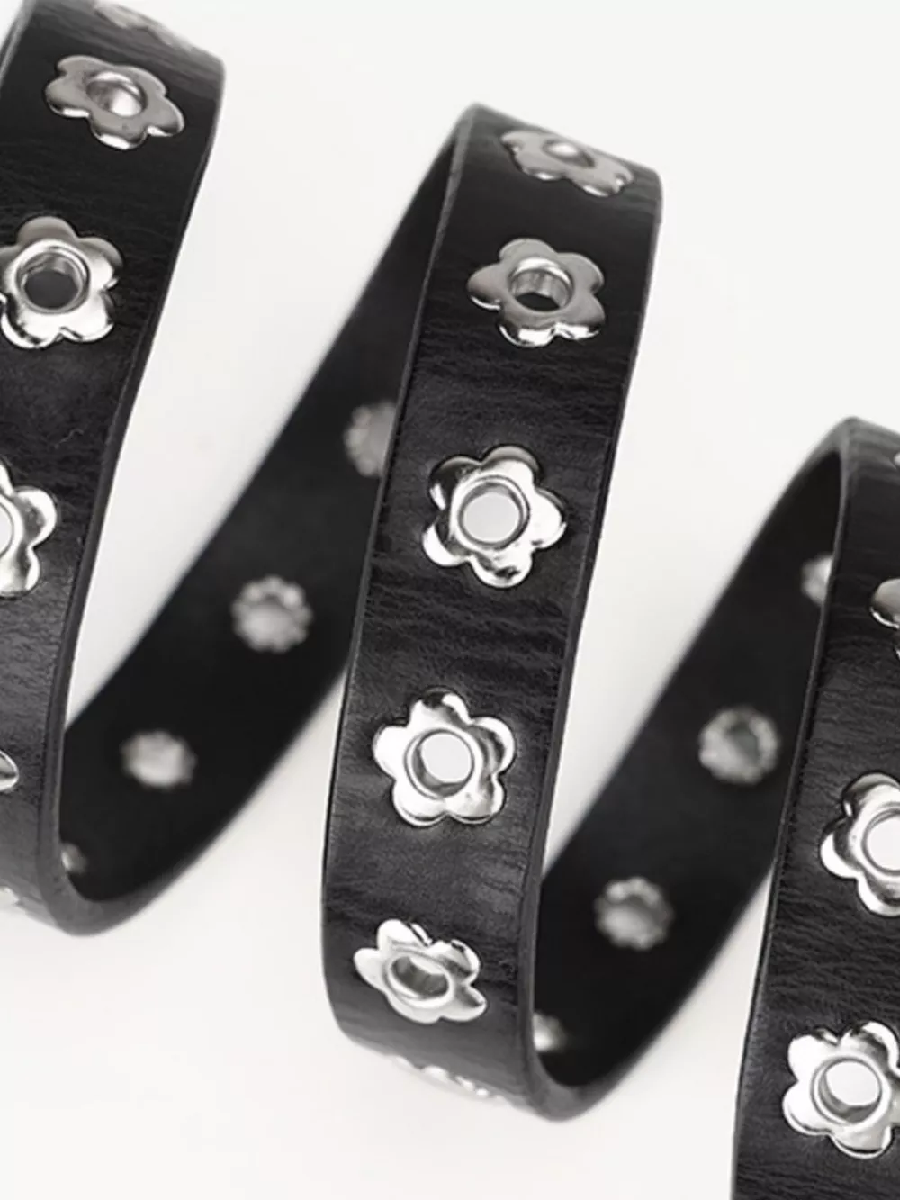 Flower Adjustable Leather Belt, image 4