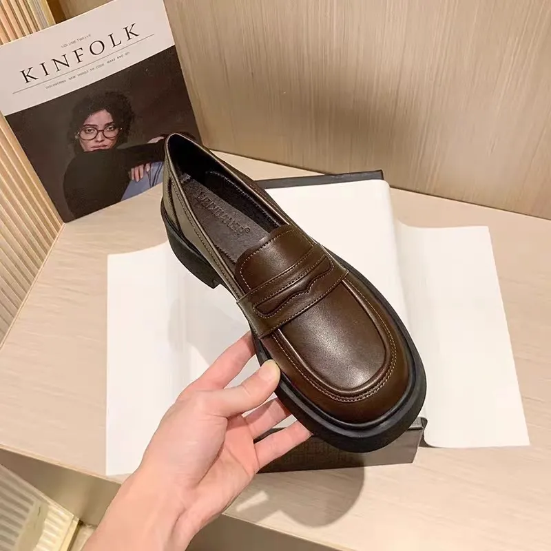 Round Toe Platform Loafers, image 3