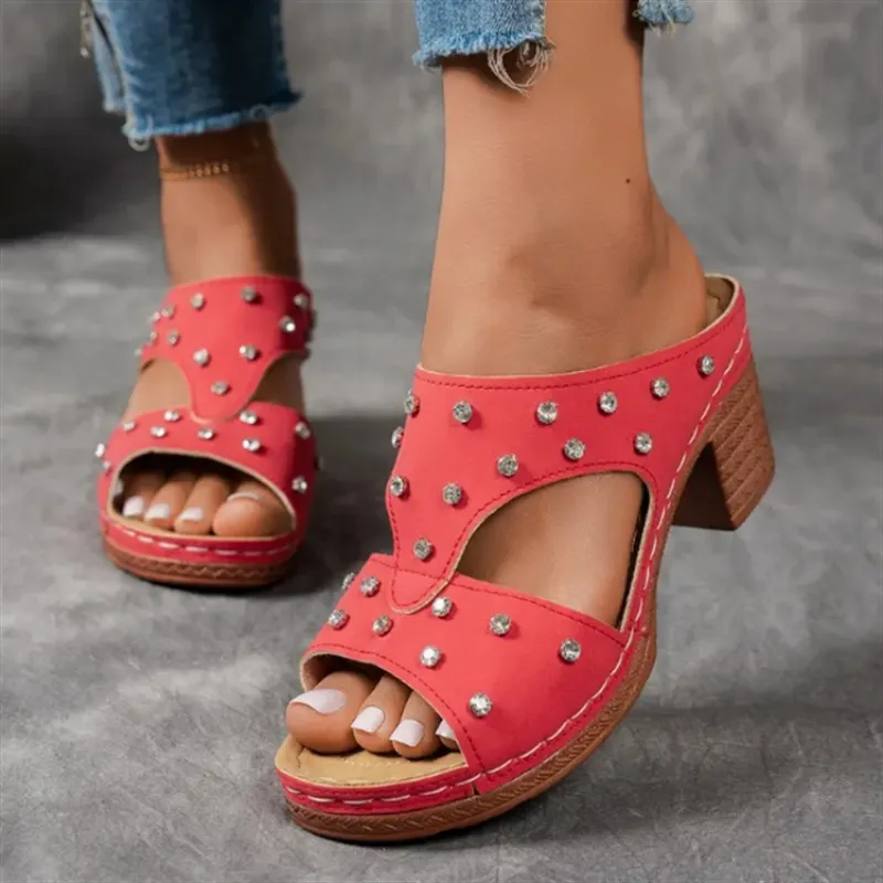Open Toe Block Heel Sandals, image 2