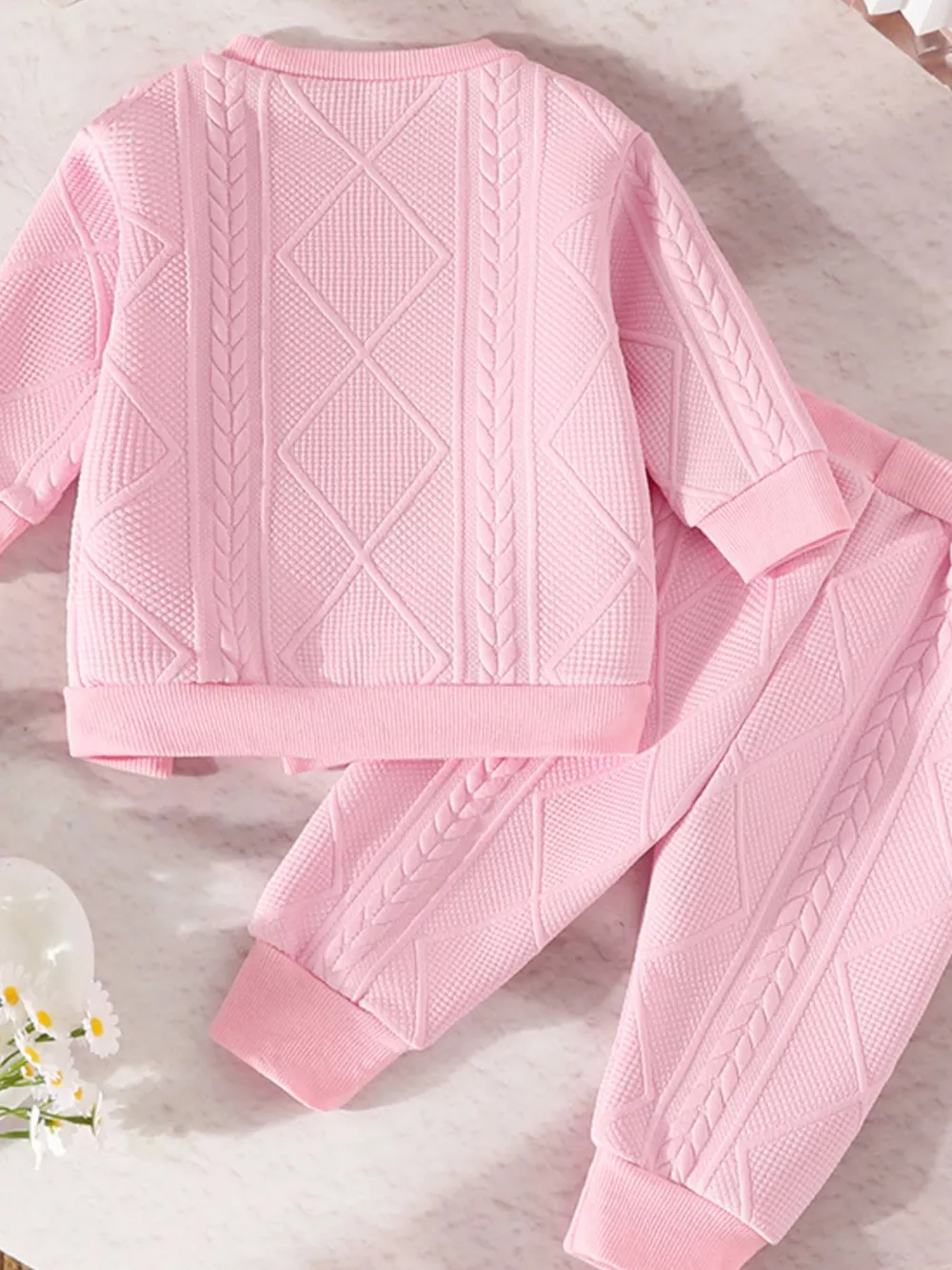 Children's Floral Applique Top and Pants Set, image 3