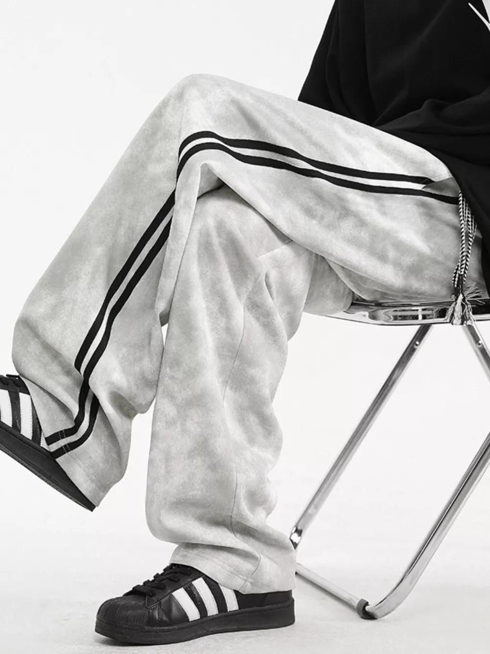 Men's Plus Size Drawstring Loose Fit Pants, image 3