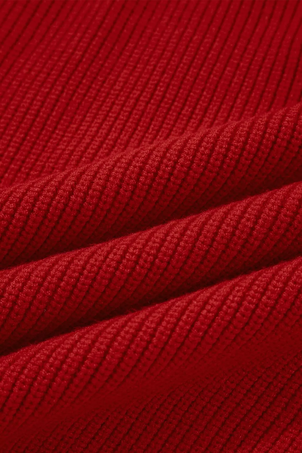 Lantern Sleeve V Neck Knot Back Sweater, image 2