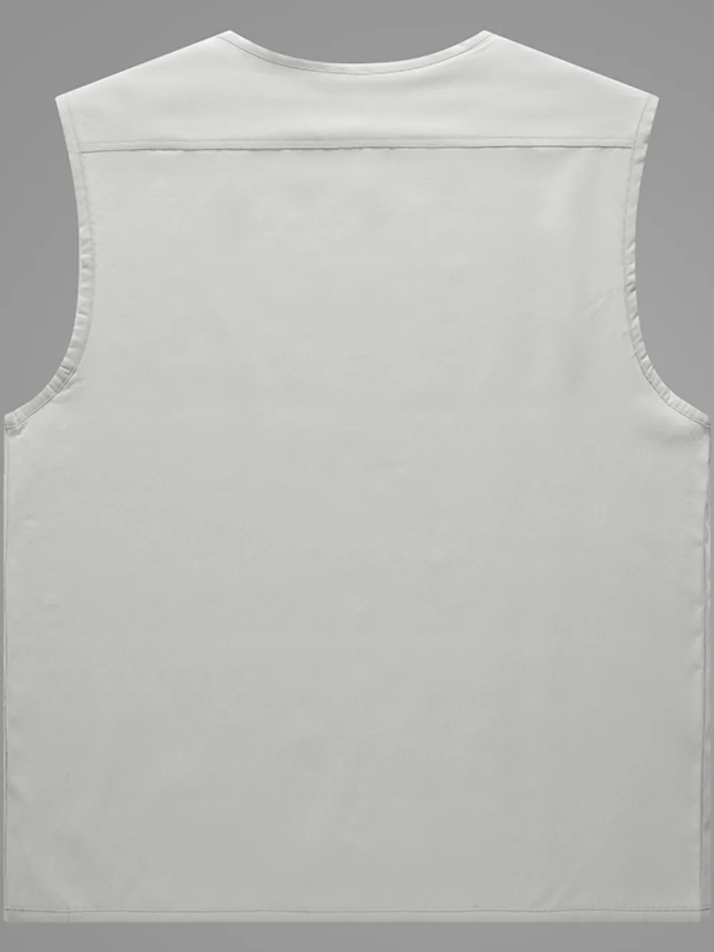 Men's Plus Size Zip Up V-Neck Vest, image 3