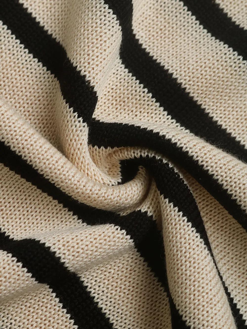 Striped Round Neck Long Sleeve Knit Top, image 4