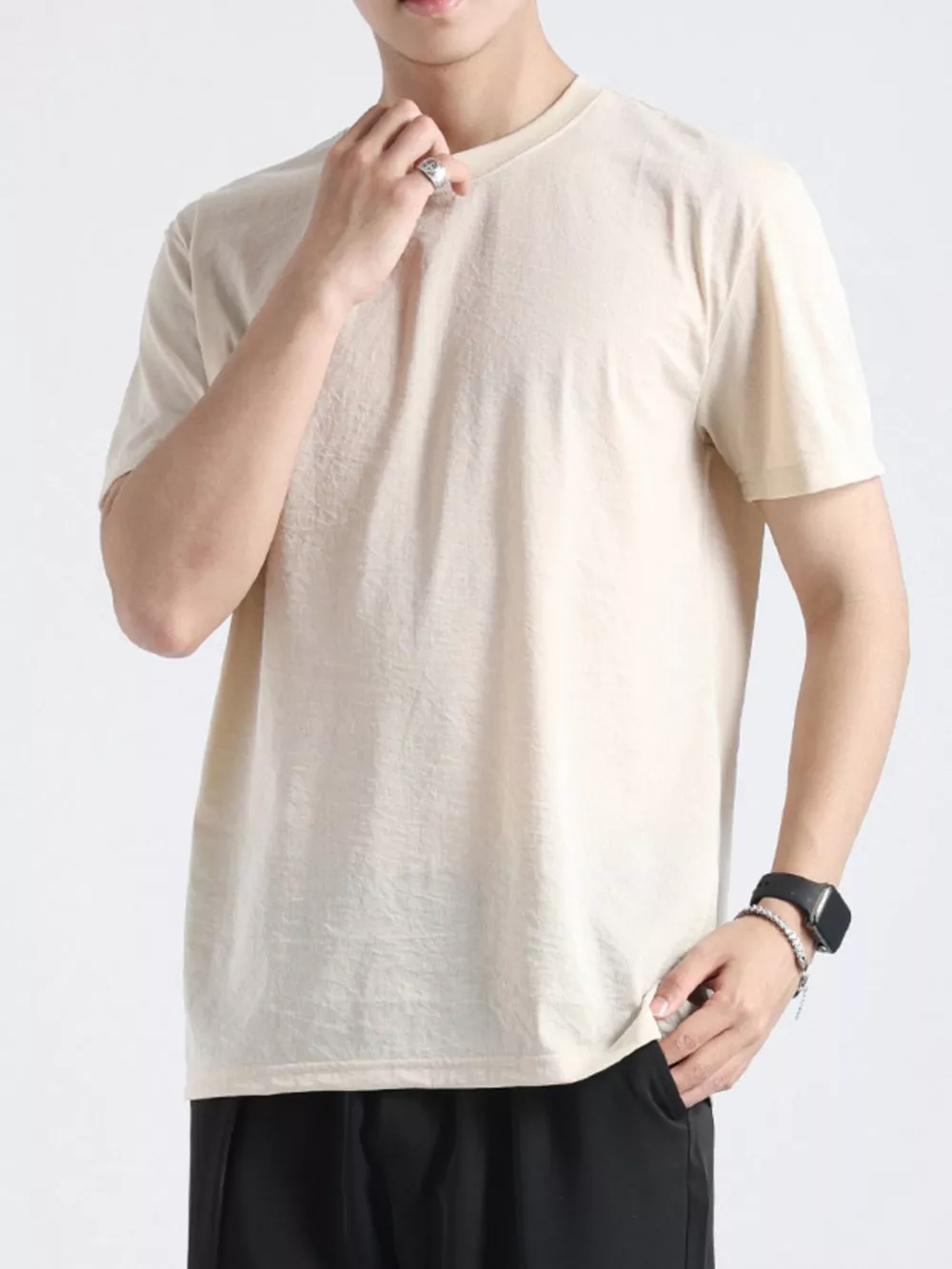 Men's Plus Size Casual Short Sleeve T-Shirt, image 2